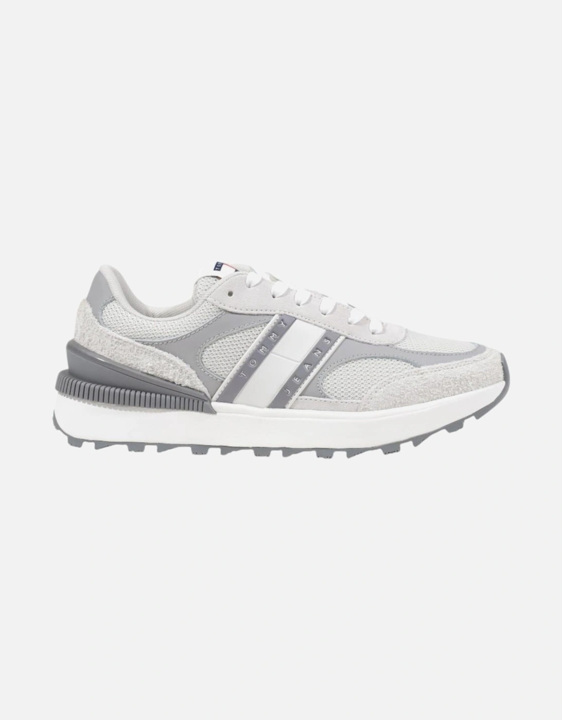 Tommy Hilfiger Women's Rubber Sole Leather Lined Shoes Women - Grey Sneakers - Size: 3.5