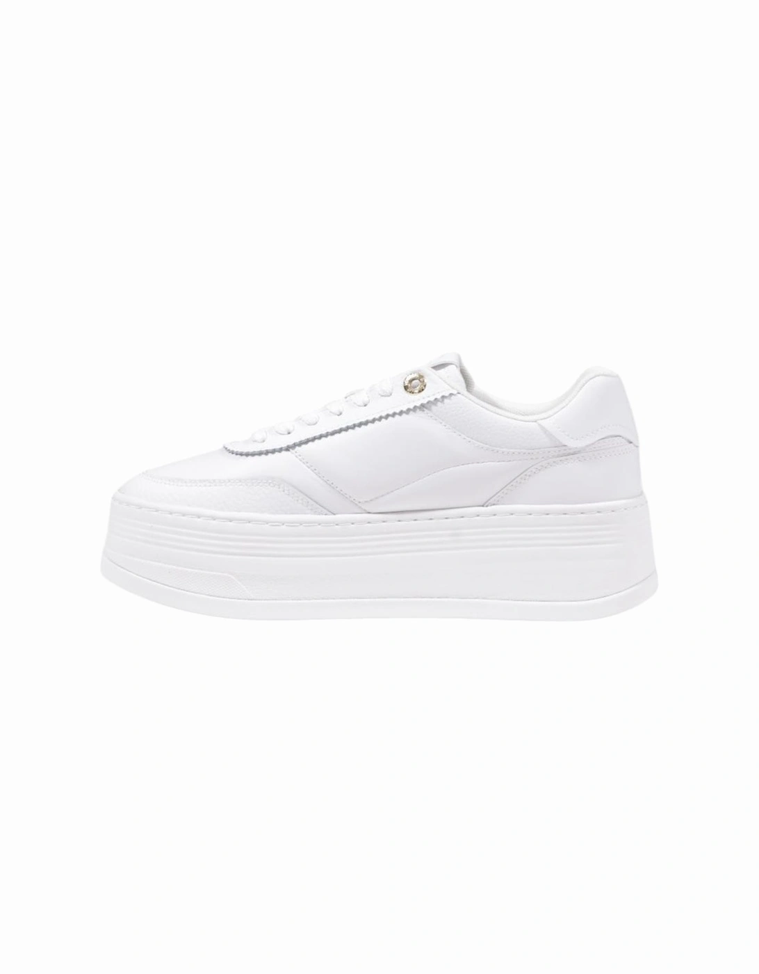 Leather Shoes with Rubber Sole Women - White Sneakers