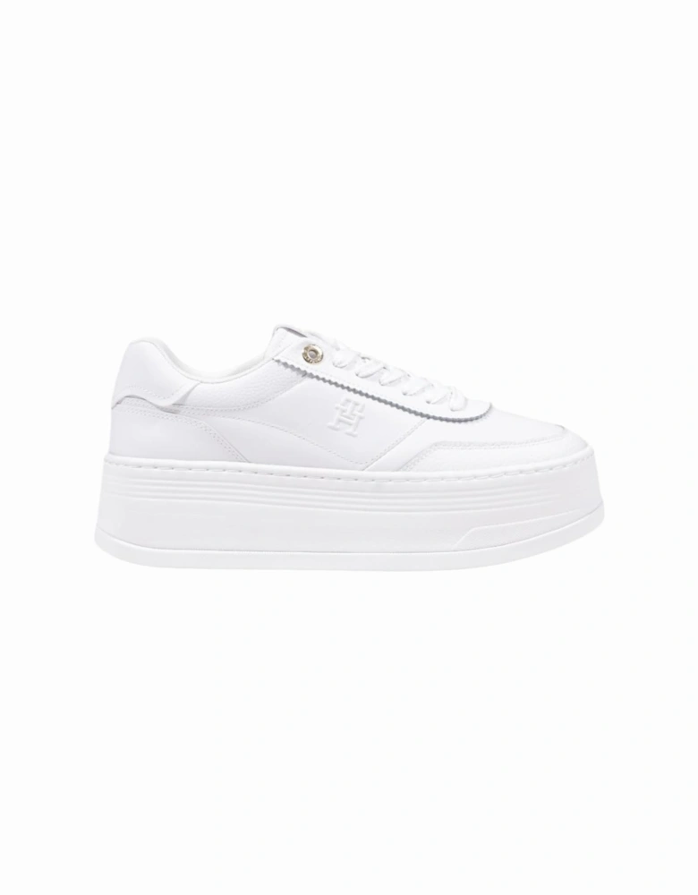 Leather Shoes with Rubber Sole Women - White Sneakers