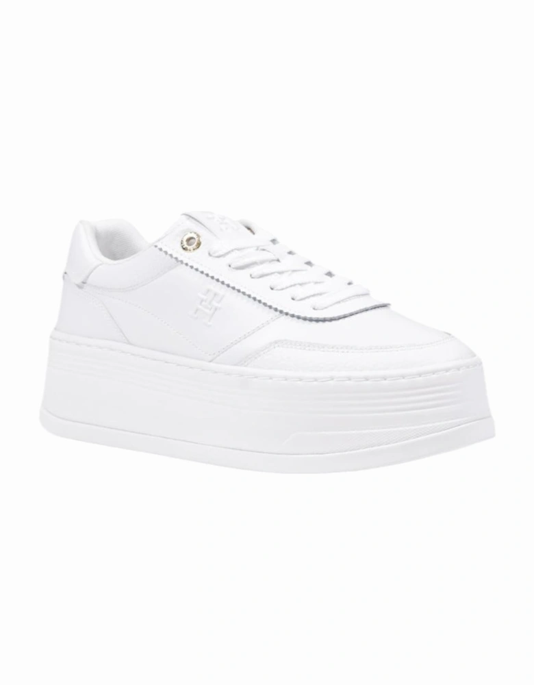 Leather Shoes with Rubber Sole Women - White Sneakers