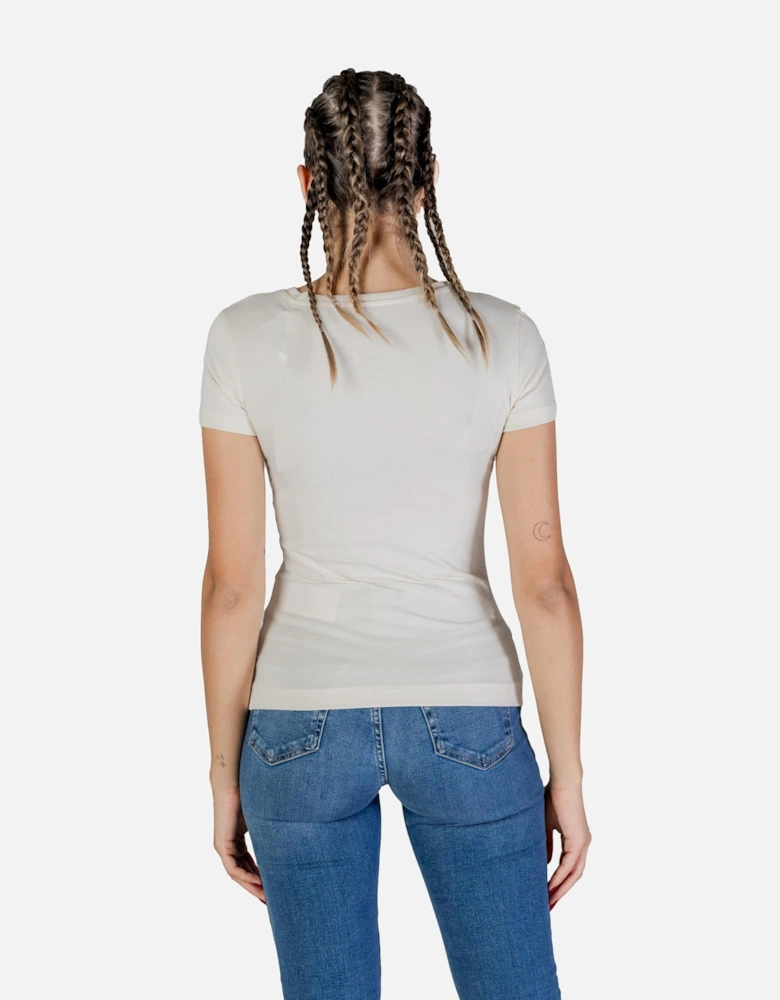 V-Neck Printed Short Sleeve T-Shirt Women - Salmon Shirts