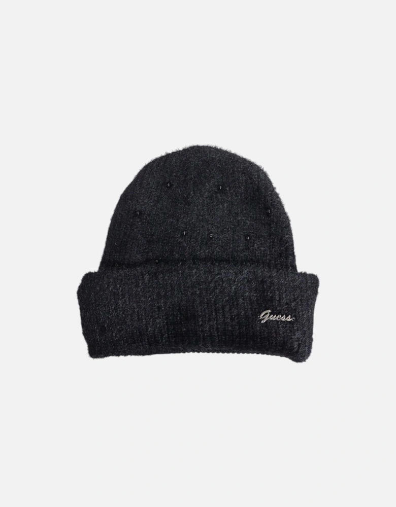 Acrylic-Cotton Blend Cap Women - Black Hats