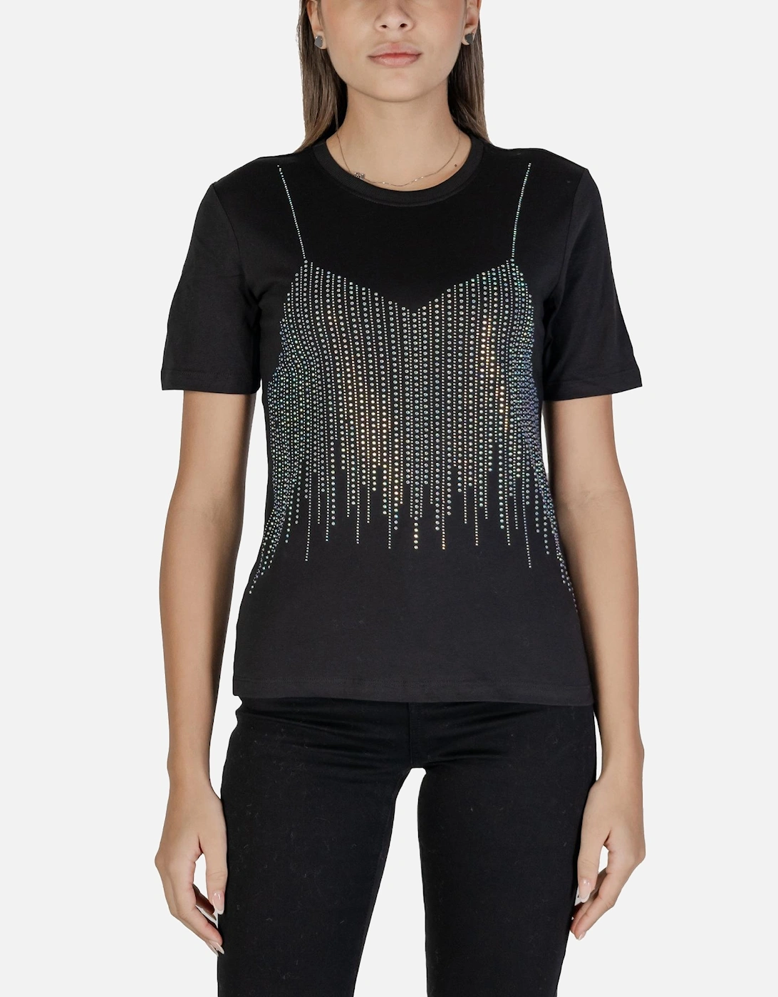 Cotton Round Neck Tank Top Women - Black, 4 of 3