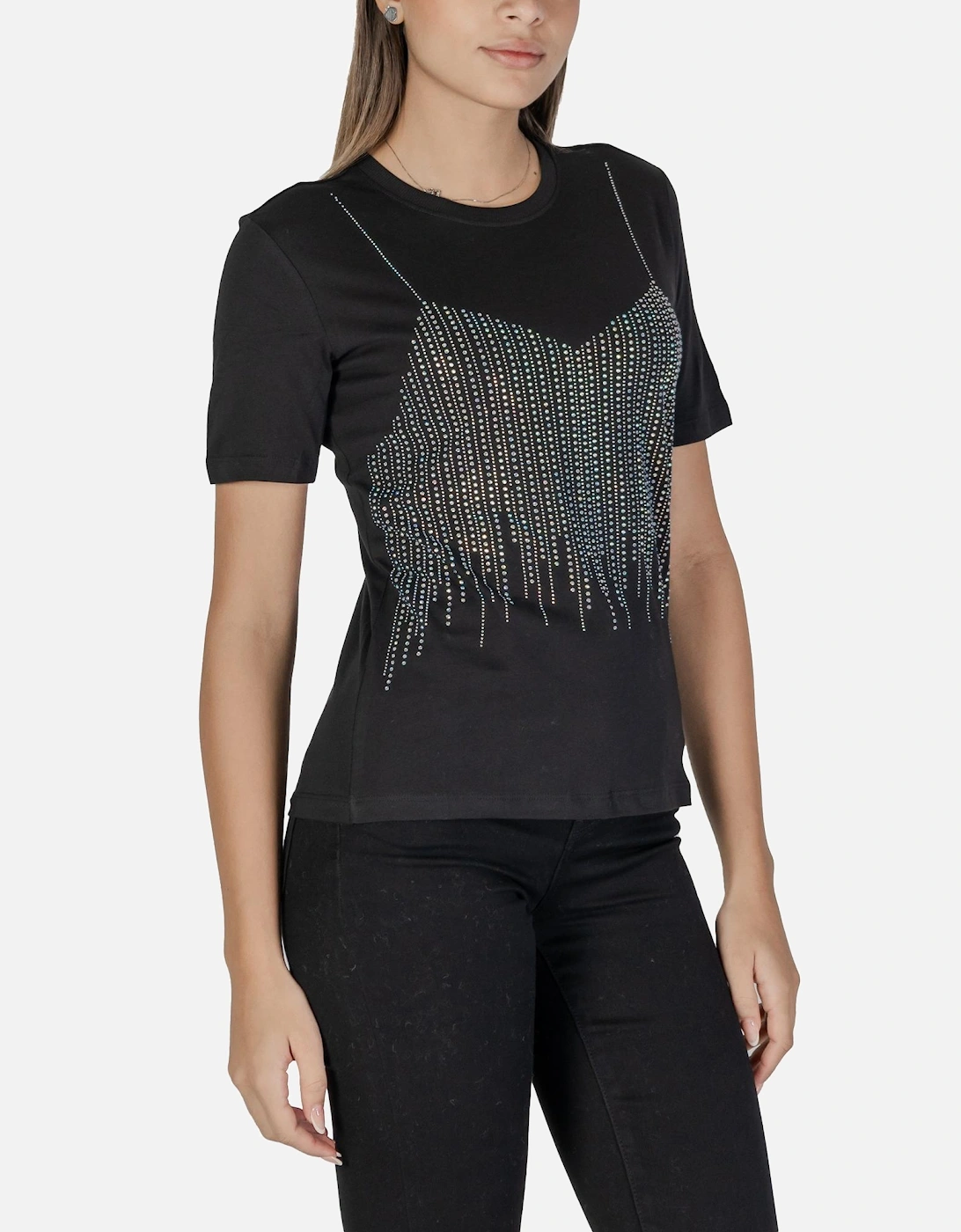Cotton Round Neck Tank Top Women - Black