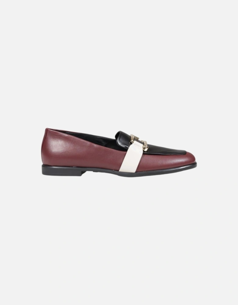 1029352 Burgundy Leather Loafers Women - Bordeaux Running Shoes