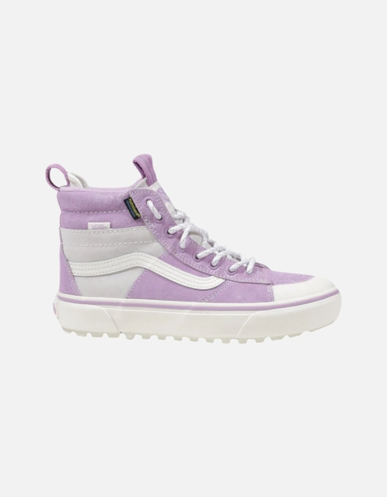 Leather Lace-Up Rubber Sole Shoes Women - Purple Lace Ups