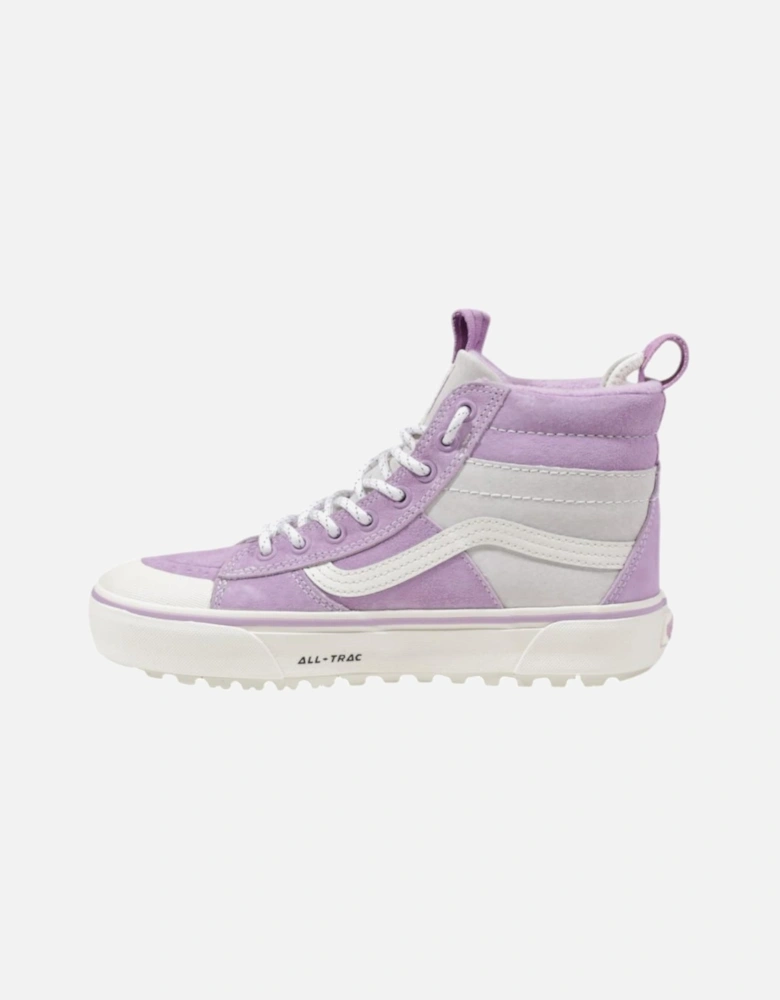 Leather Lace-Up Rubber Sole Shoes Women - Purple Lace Ups