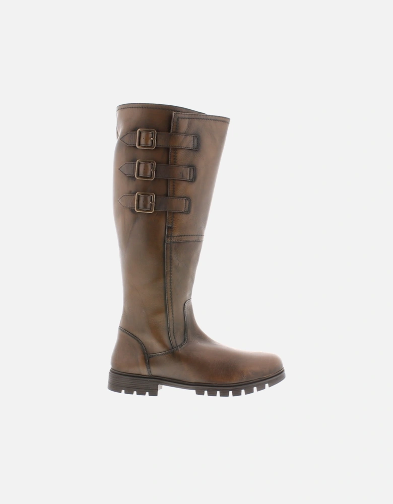 Womens Long Boots Maizie Leather Zip bronze UK Size
