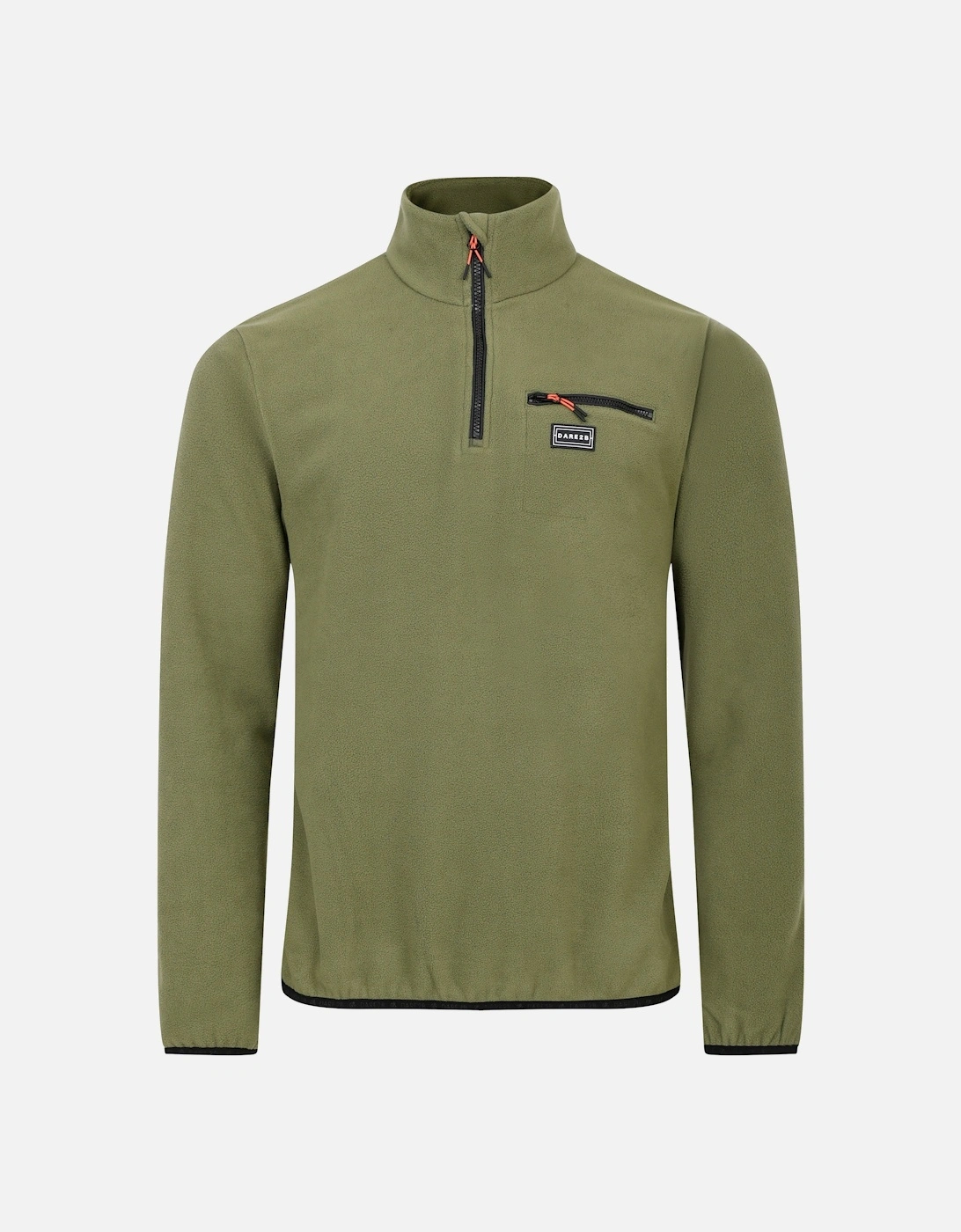 Mens Affinity Zip Neck Fleece Top, 5 of 4