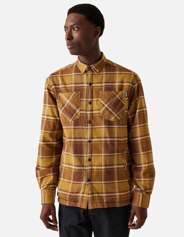 Mens Thamos Checked Long-Sleeved Shirt