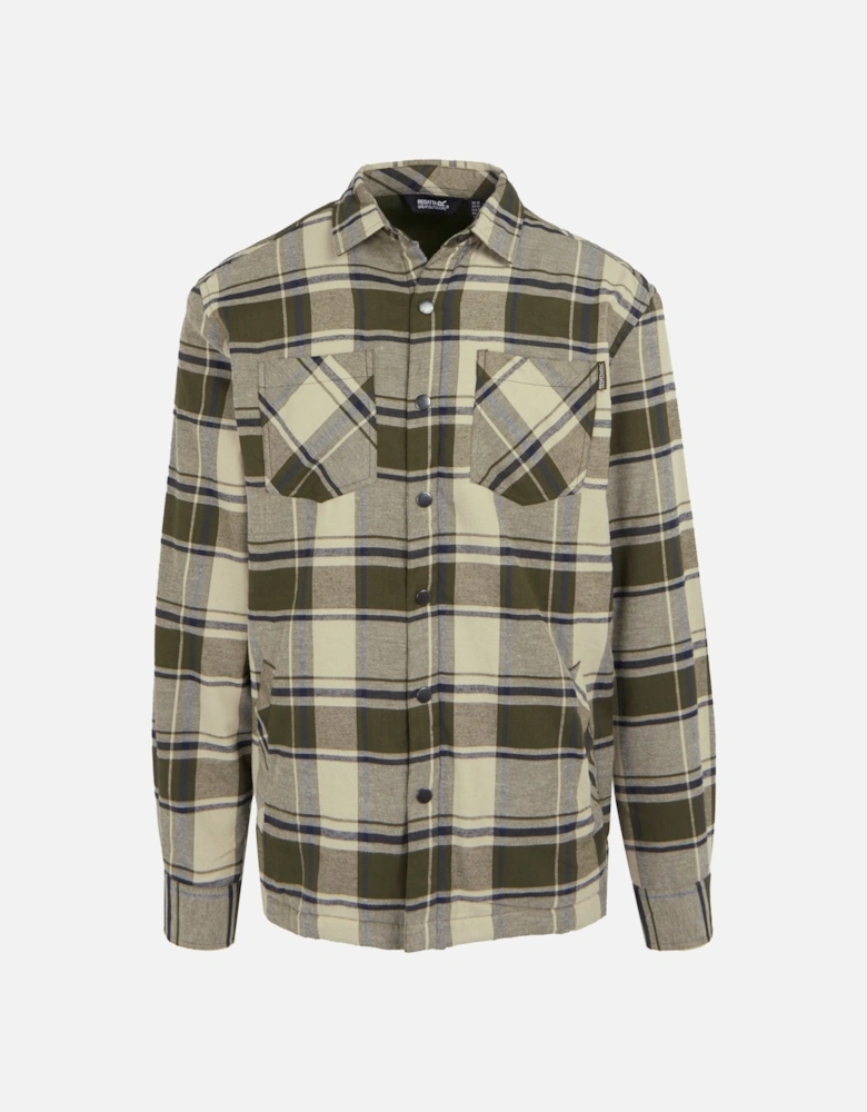 Mens Thamos Checked Long-Sleeved Shirt