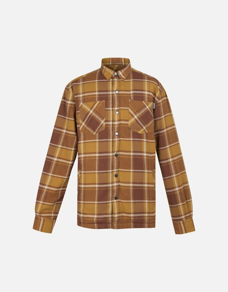 Mens Thamos Checked Long-Sleeved Shirt