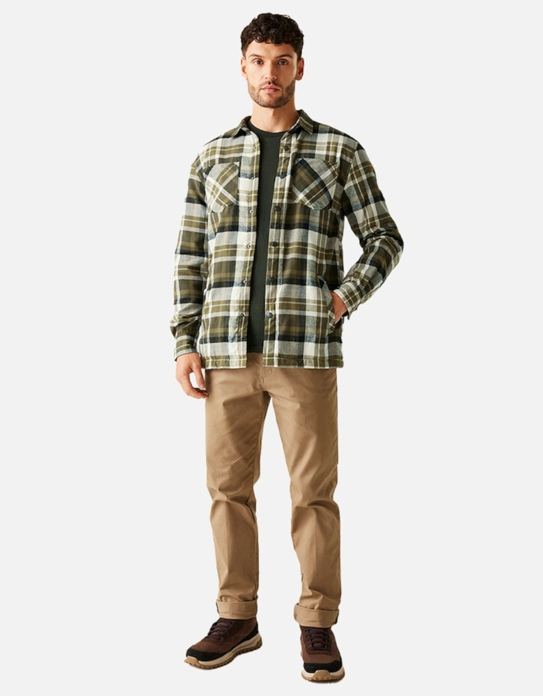 Mens Thamos Checked Long-Sleeved Shirt