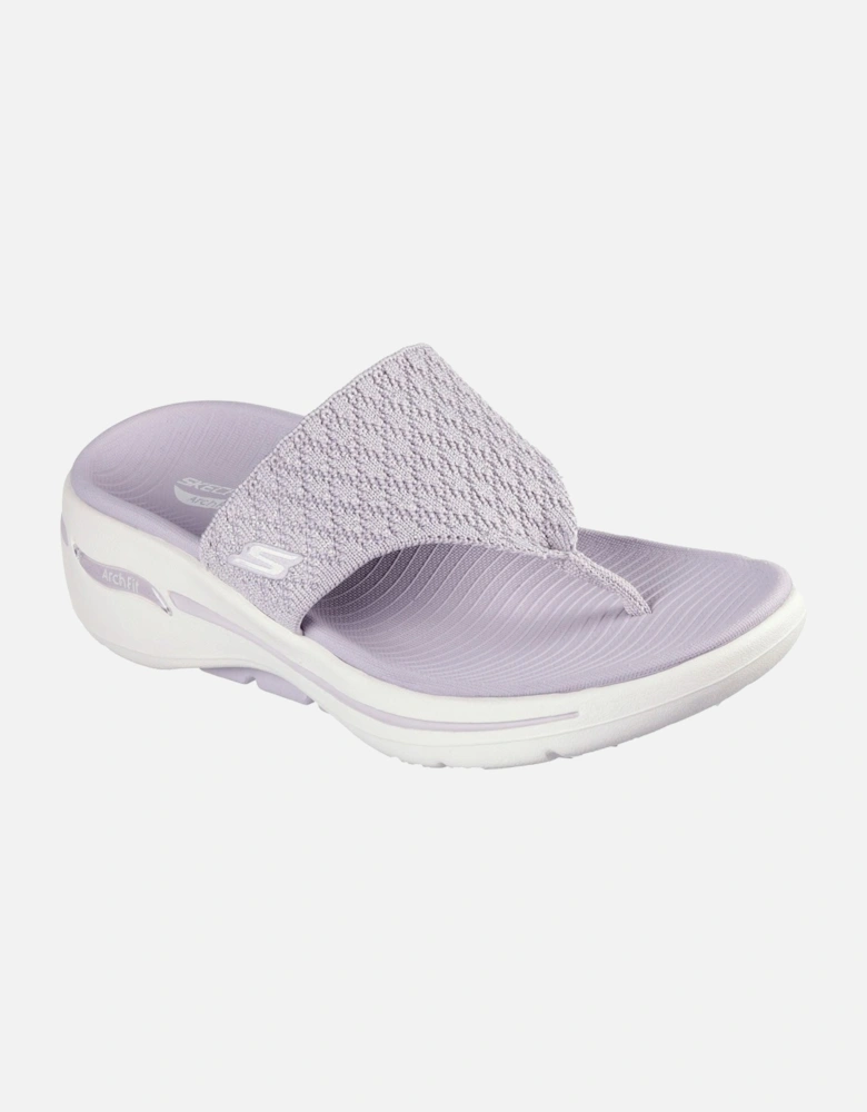 Skechers model Go Walk Arch Fit Sandal Spellbound Sandal Female in Lilac