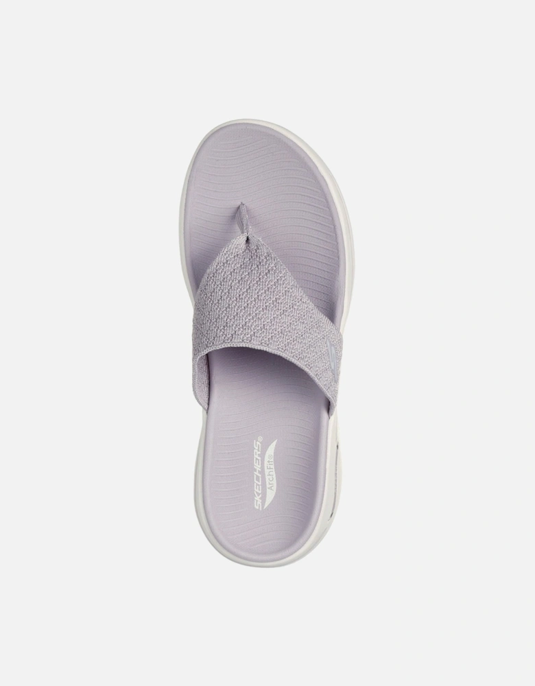 Skechers model Go Walk Arch Fit Sandal Spellbound Sandal Female in Lilac