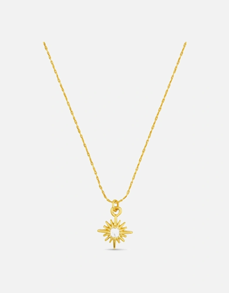 Crystal Starburst Charm Necklace