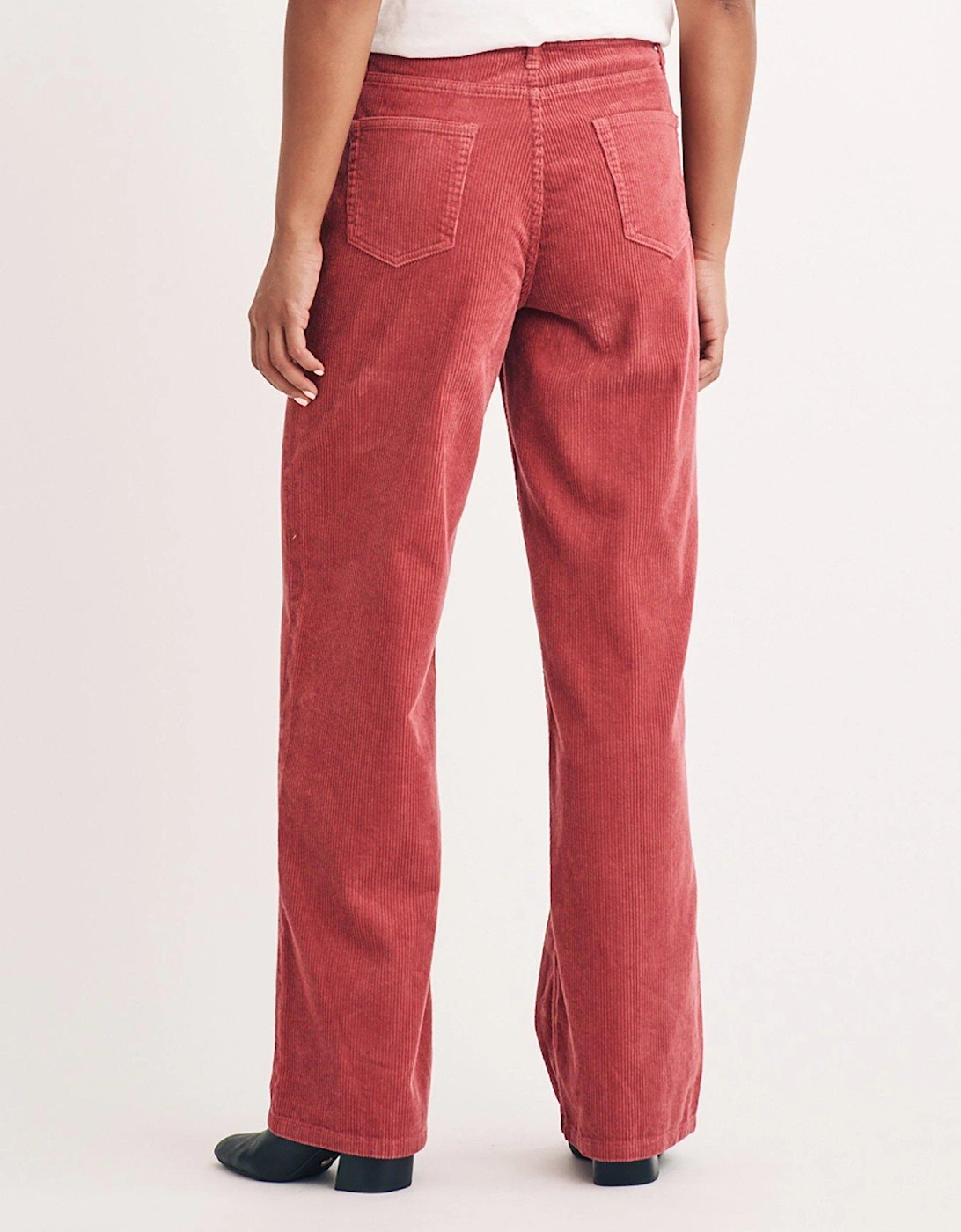 Wide Leg Cord Trousers - Pink