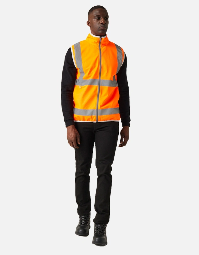 Mens Pro Full Zip Hi-Vis Vest