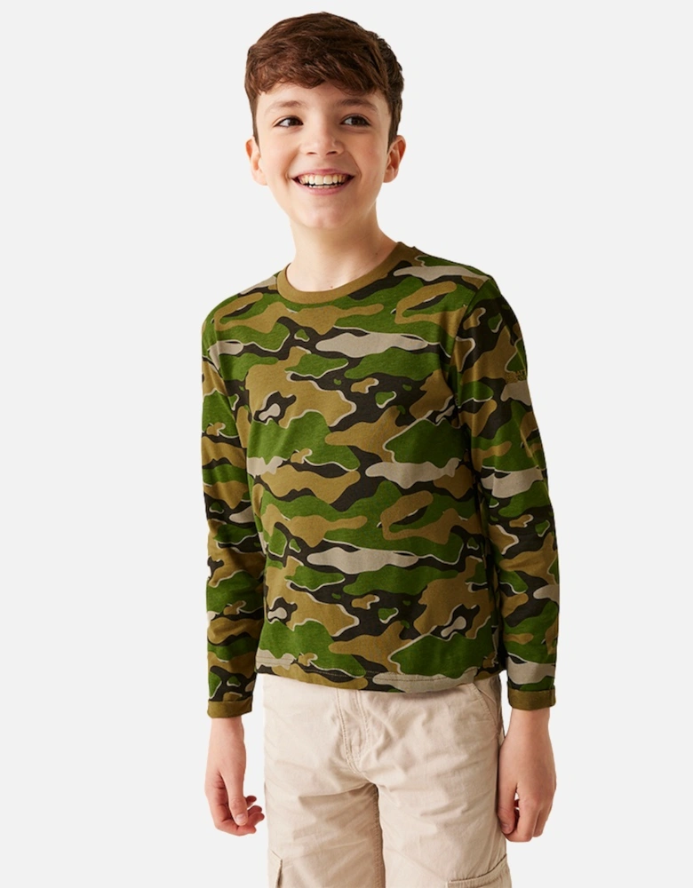 Childrens/Kids Wenbie III Camo Long-Sleeved T-Shirt