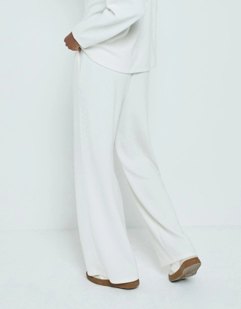 Cosy Wide Leg Trousers - Cream