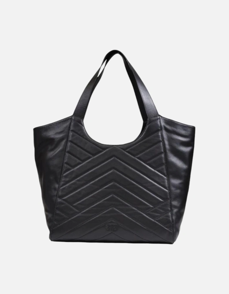 Leather Structured Shoulder Bag Women - Black Handbags