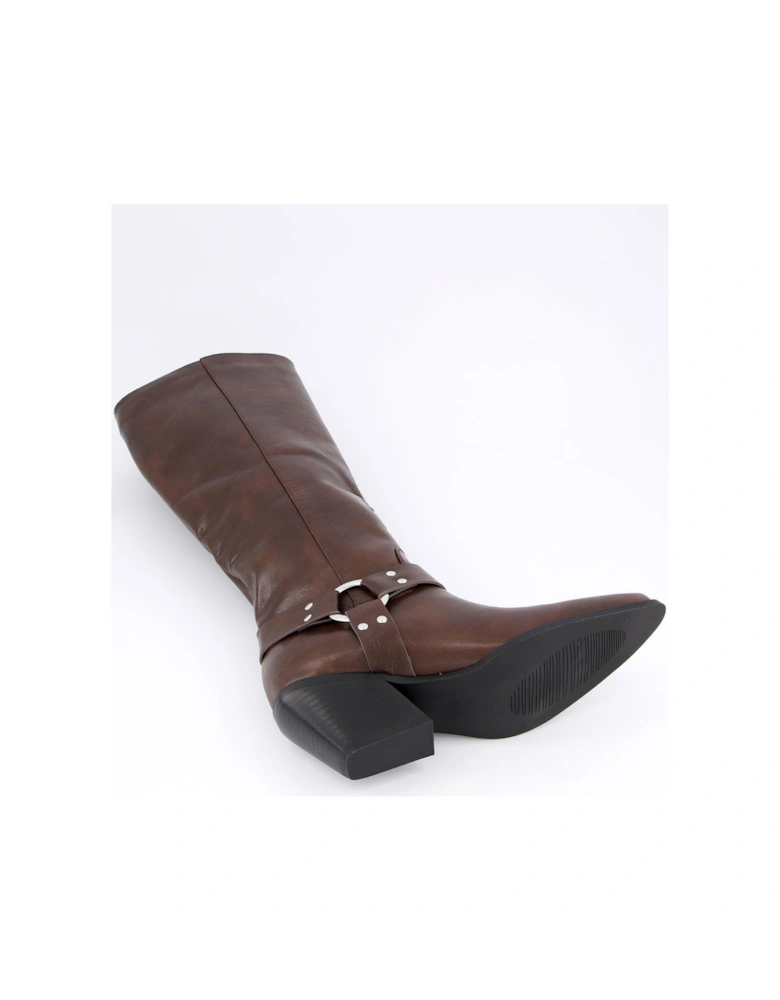 Nevis Knee High Boots - Brown