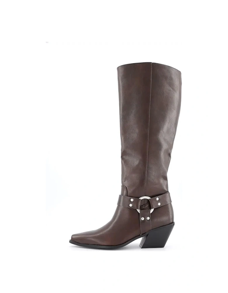 Nevis Knee High Boots - Brown