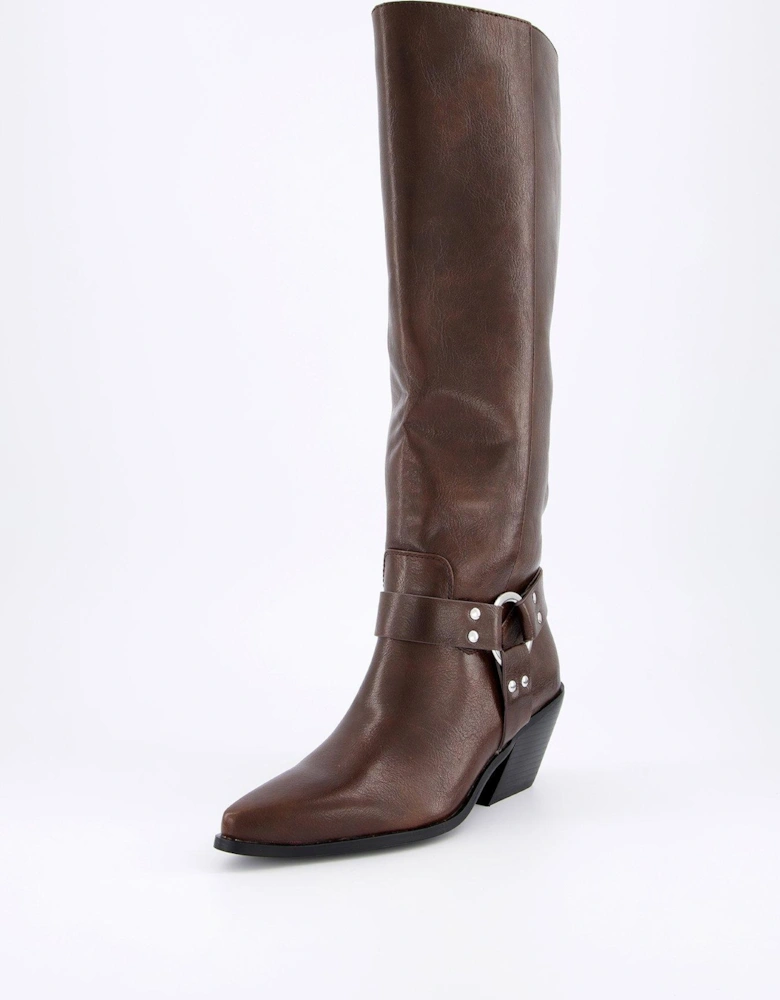 Nevis Knee High Boots - Brown