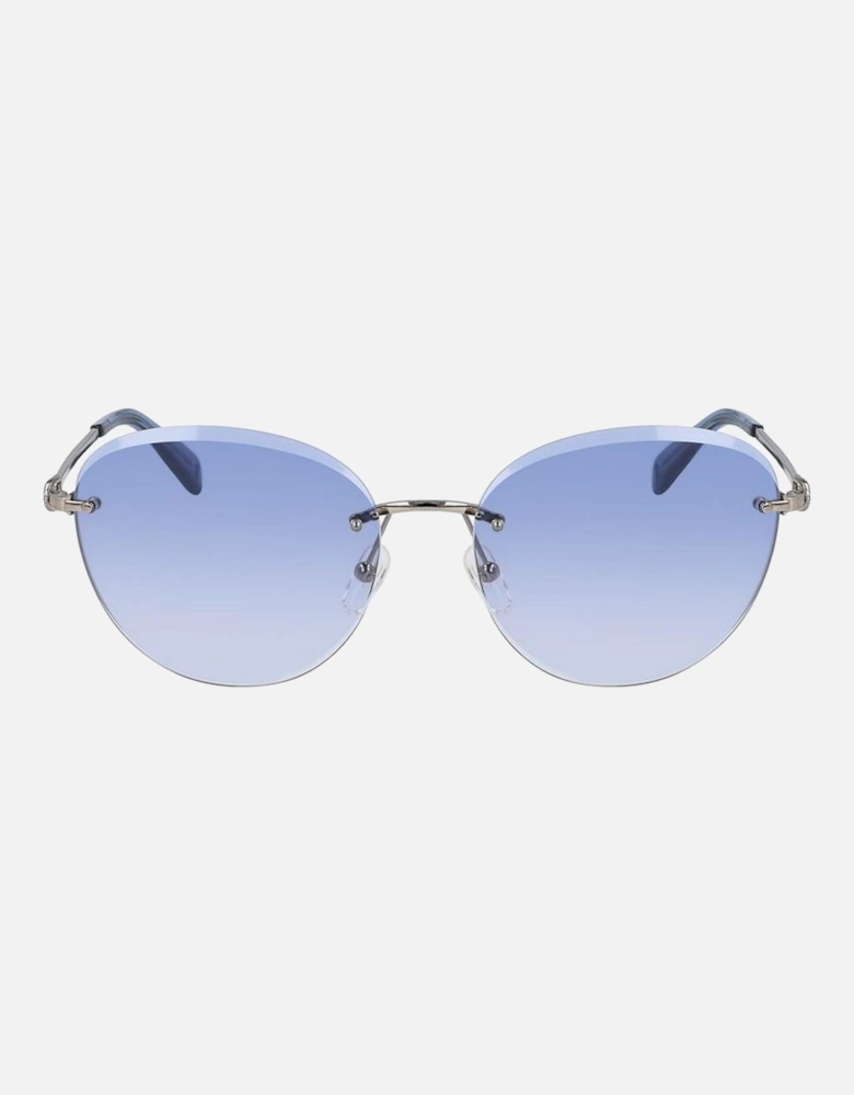 Metal Bracelet Watch with Gold-Blue Dial Women - Bicolor Sunglasses