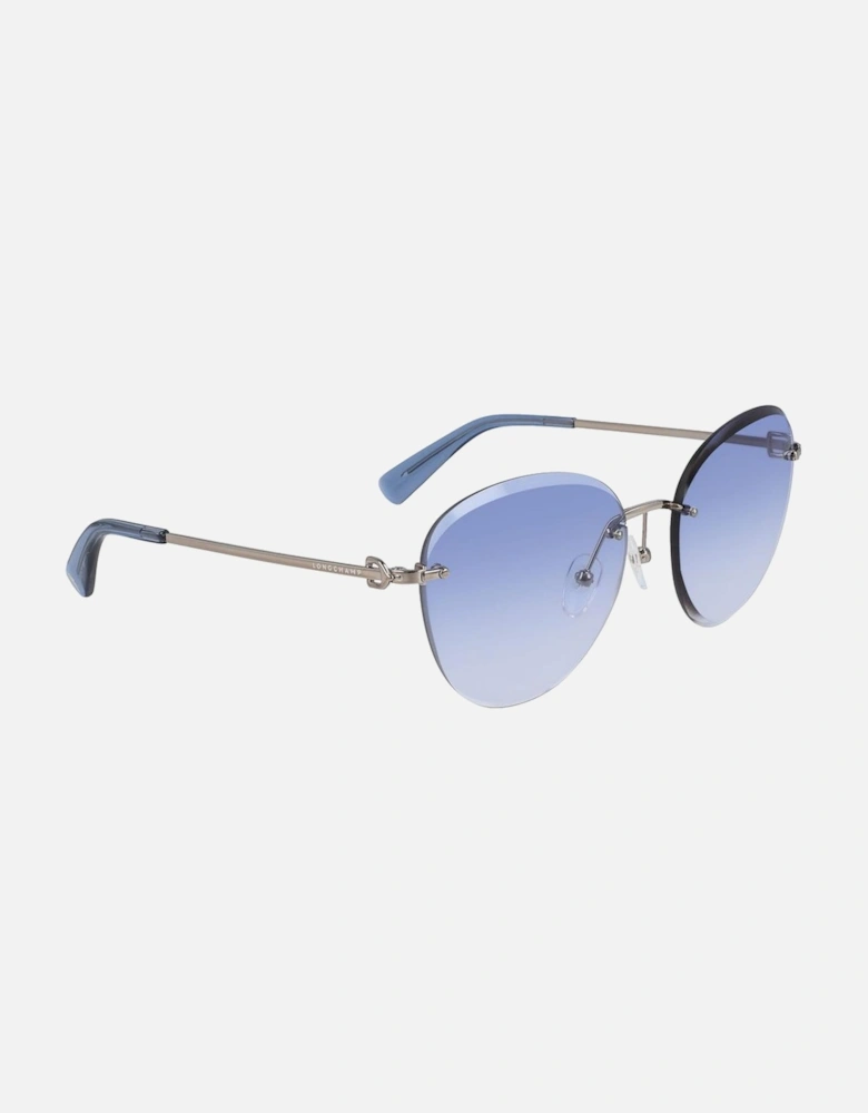 Metal Bracelet Watch with Gold-Blue Dial Women - Bicolor Sunglasses