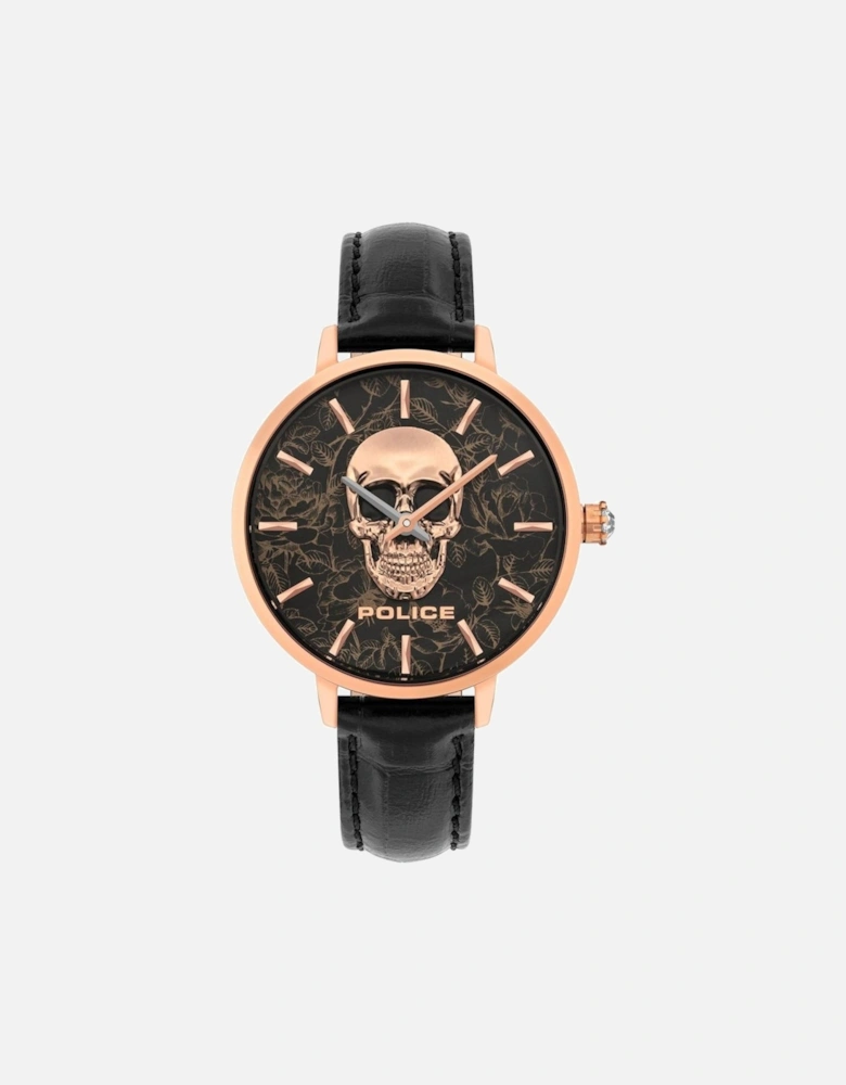 Stainless Steel Case Quartz Analog Watch Women - Black Watches