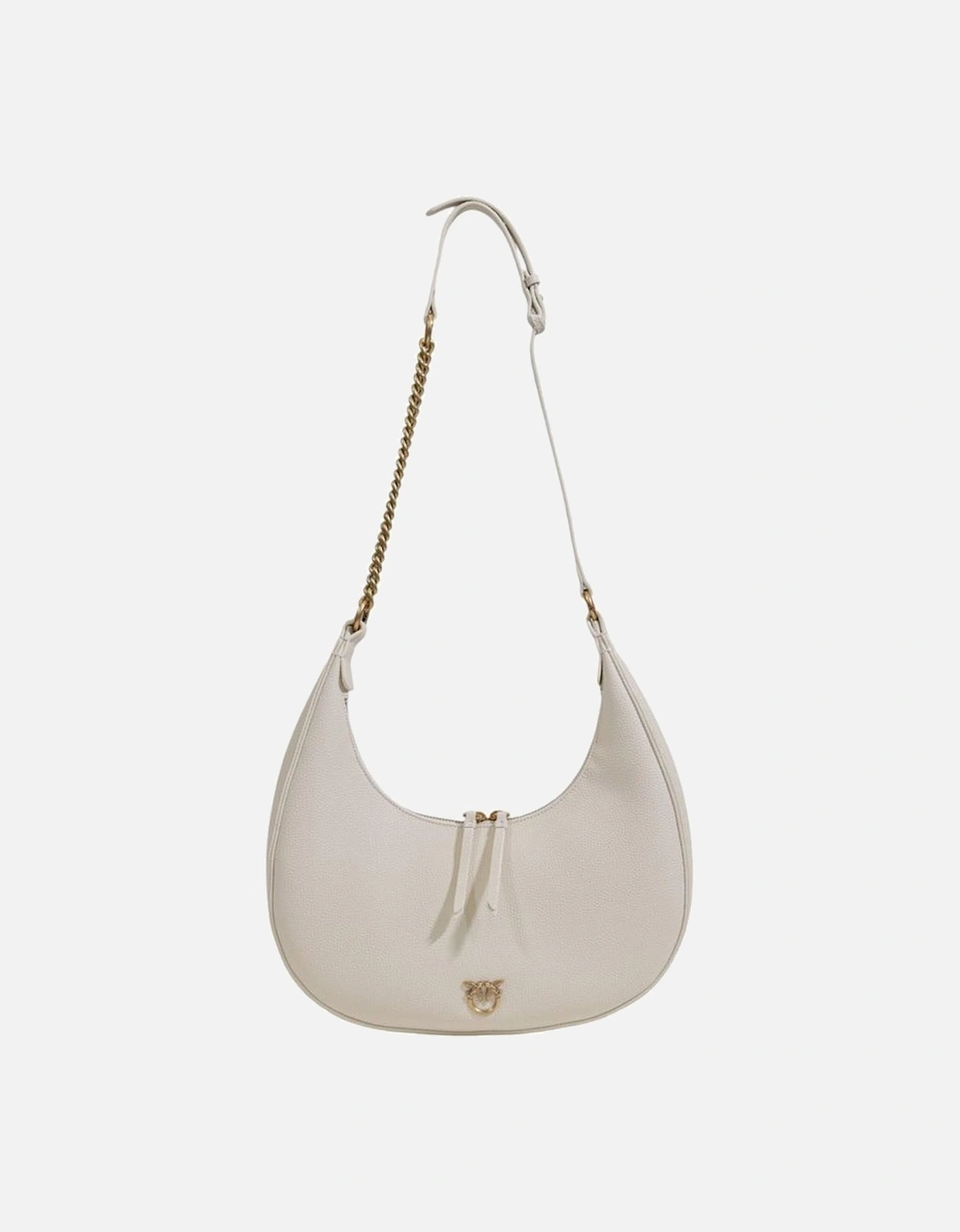 Leather Shoulder Bag with Chain Strap Women - White Handbags, 5 of 4