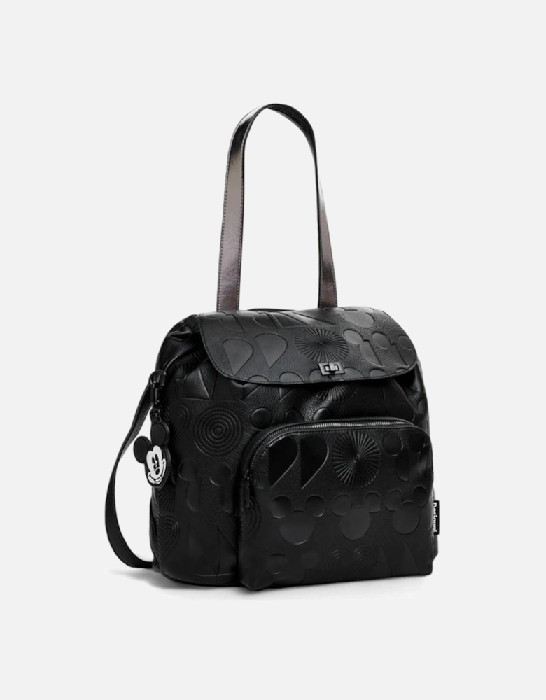 Mickey Mouse embossed backpack Women Black