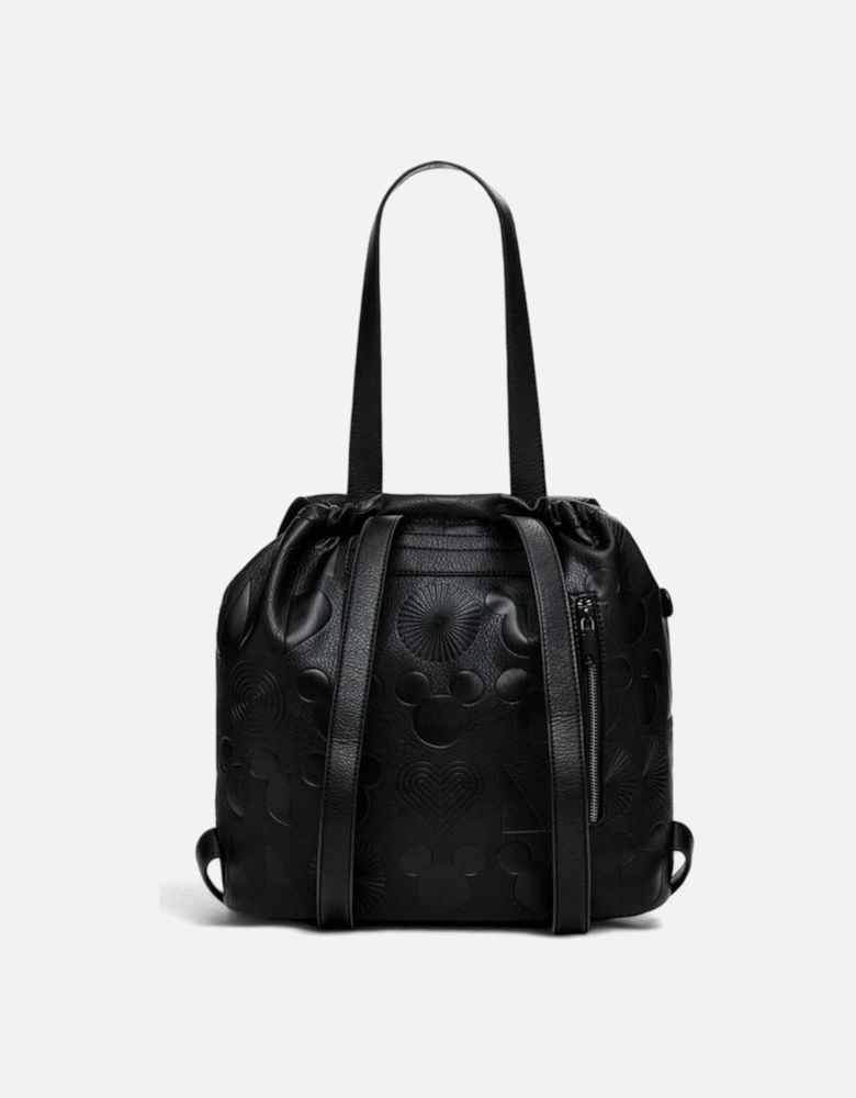 Mickey Mouse embossed backpack Women Black