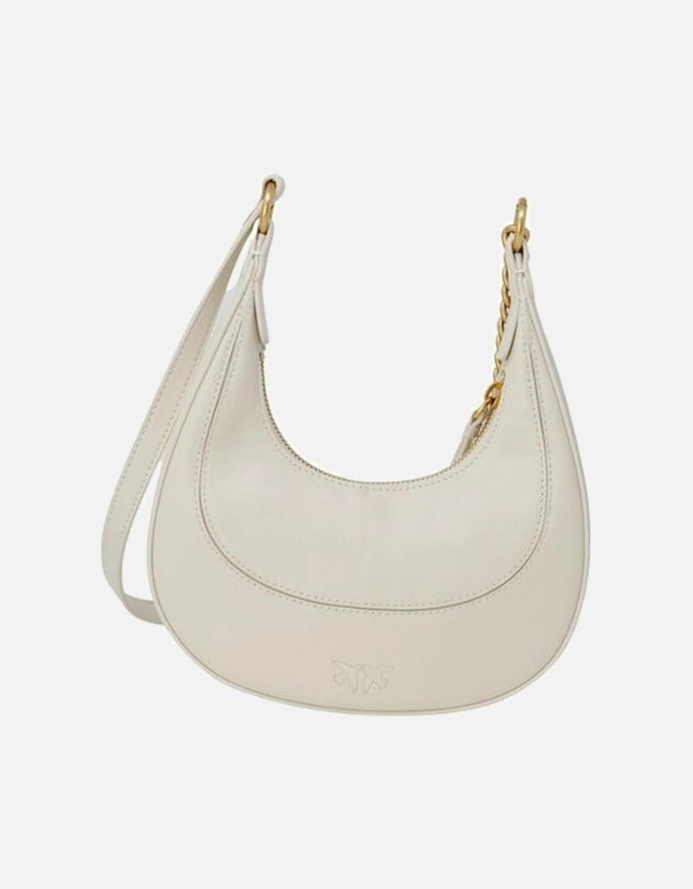 Elegant Leather Square Handbag Women - White