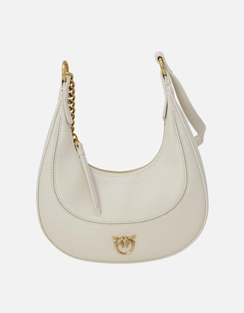 Elegant Leather Square Handbag Women - White