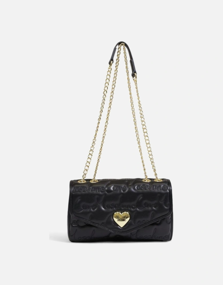 Quilted Shoulder Bag with Chain Strap Women - Black Handbags