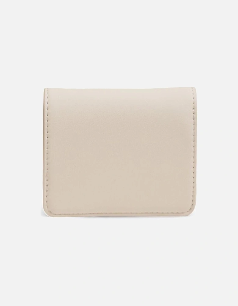 Compact PU Leather Wallet Women - Beige