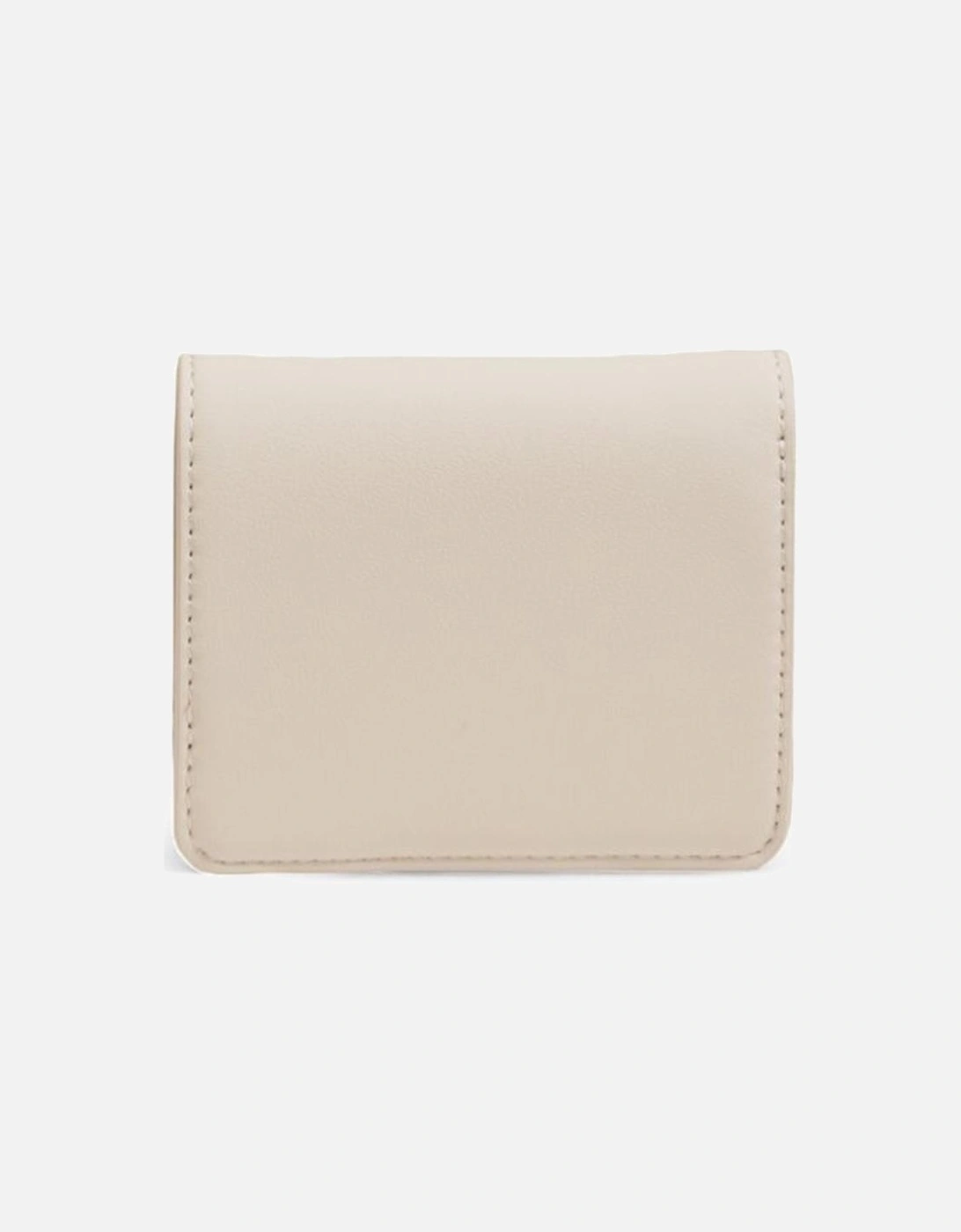 Compact PU Leather Wallet Women - Beige