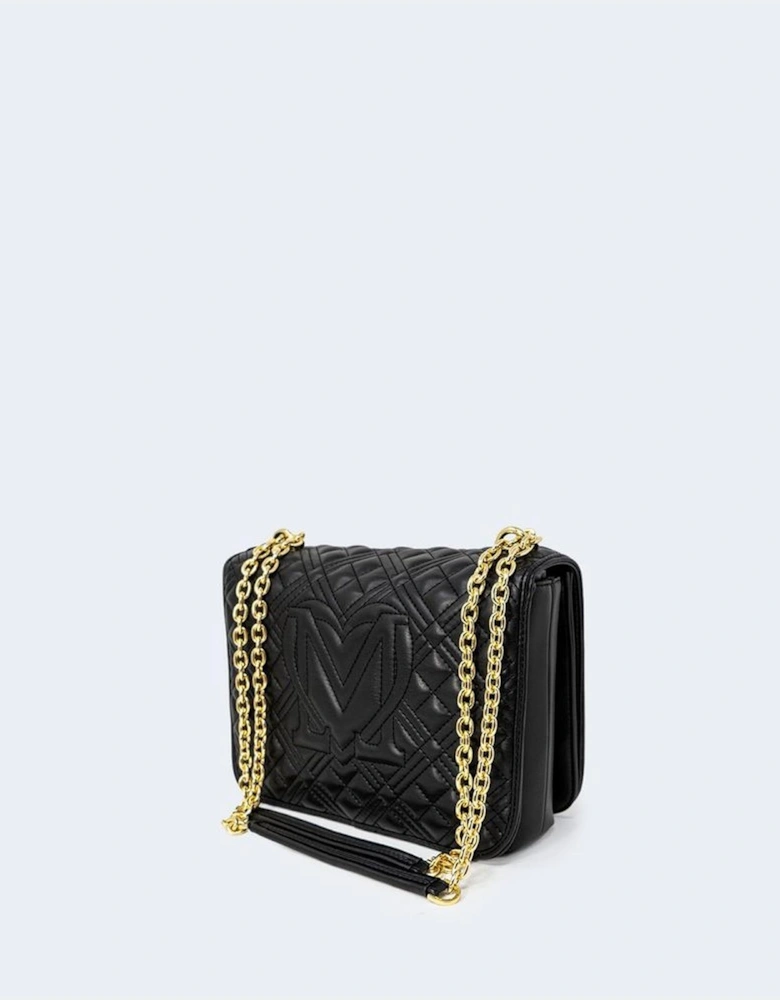 Womens Polyurethane Bag - Black Handbags