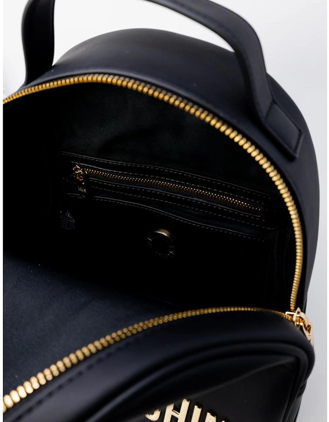 Stylish Faux Leather Womens Backpack - Black