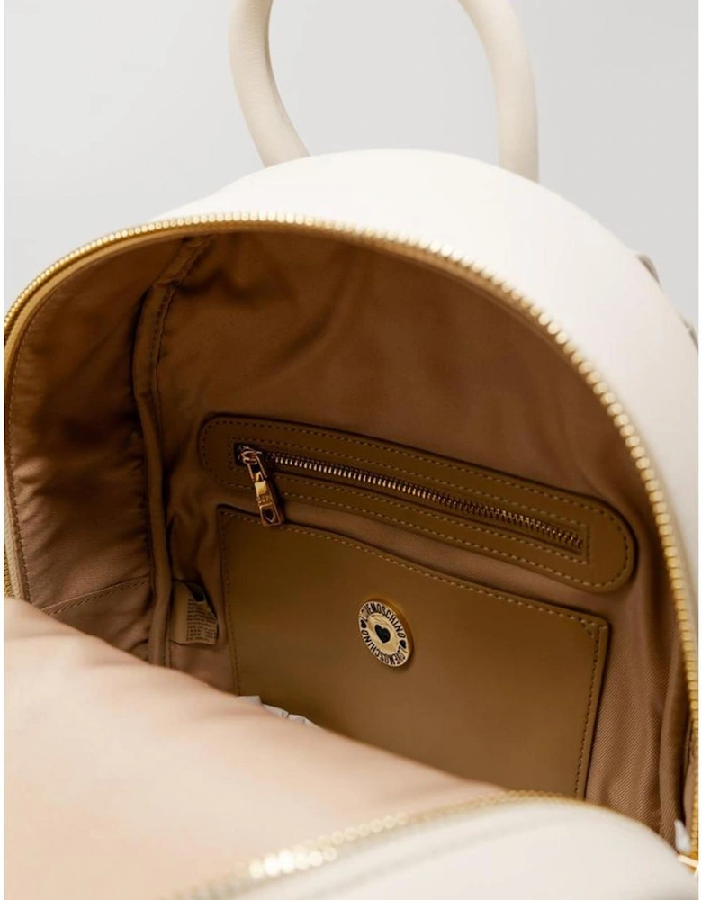 Beige Polyethylene Backpack Women