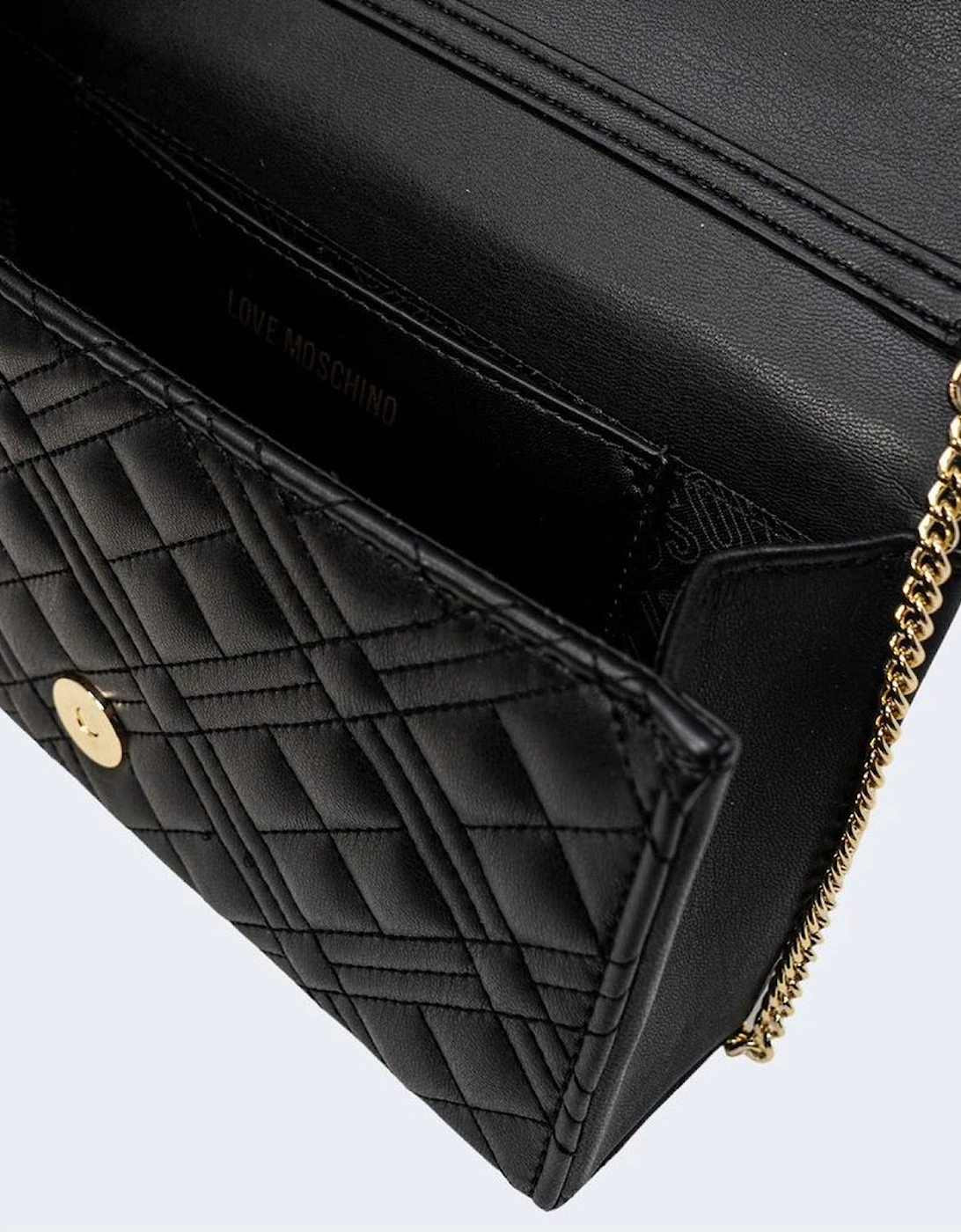 Structured Polyurethane Crossbody Bag Women - Black Handbags