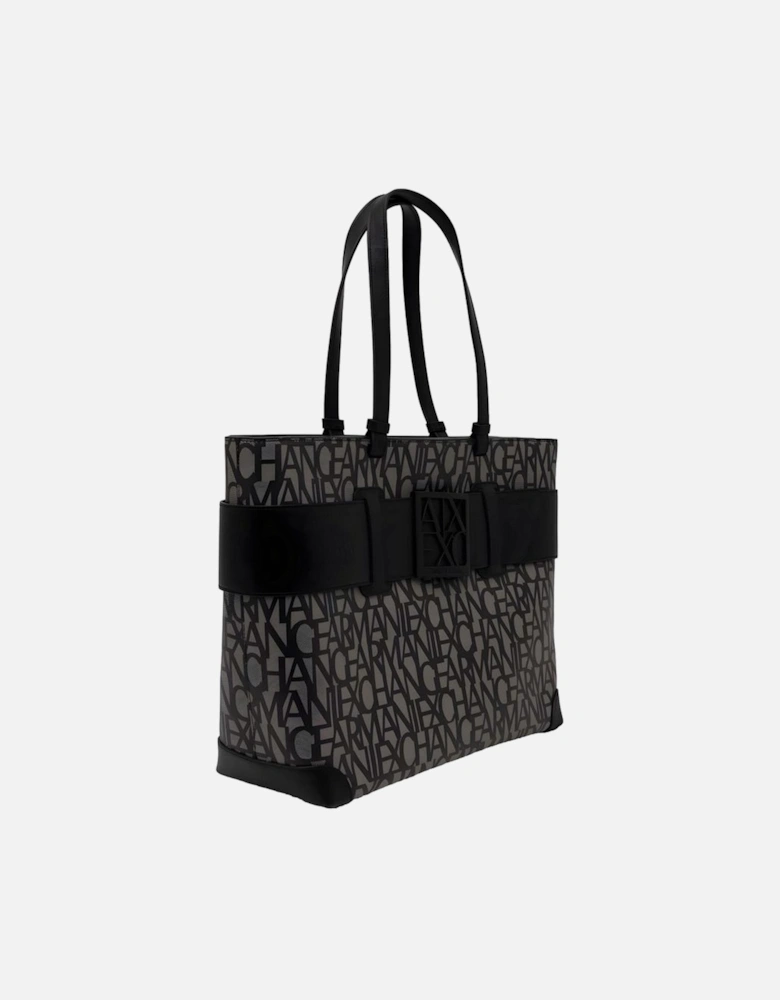 Stylish Polyurethane Tote Bag Women - Black Handbags