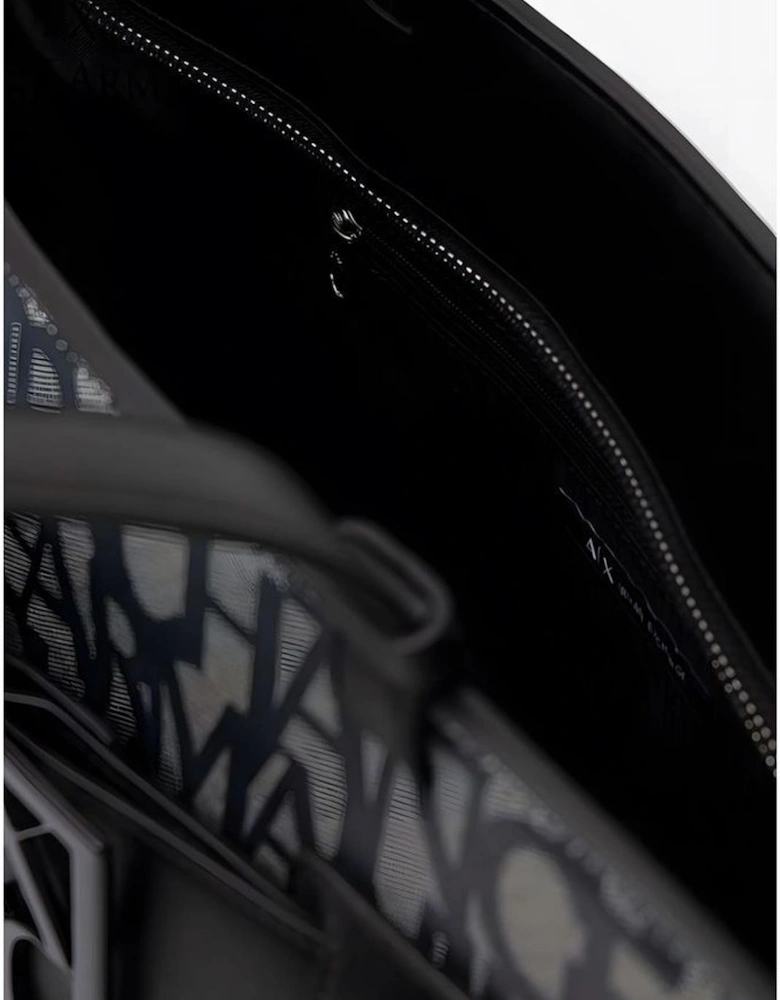 Stylish Polyurethane Tote Bag Women - Black Handbags