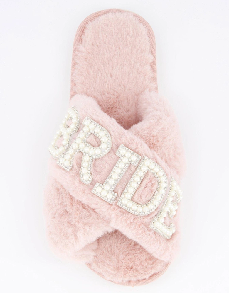 Sasha Be Mine Bridesquad Slippers - Light Pink