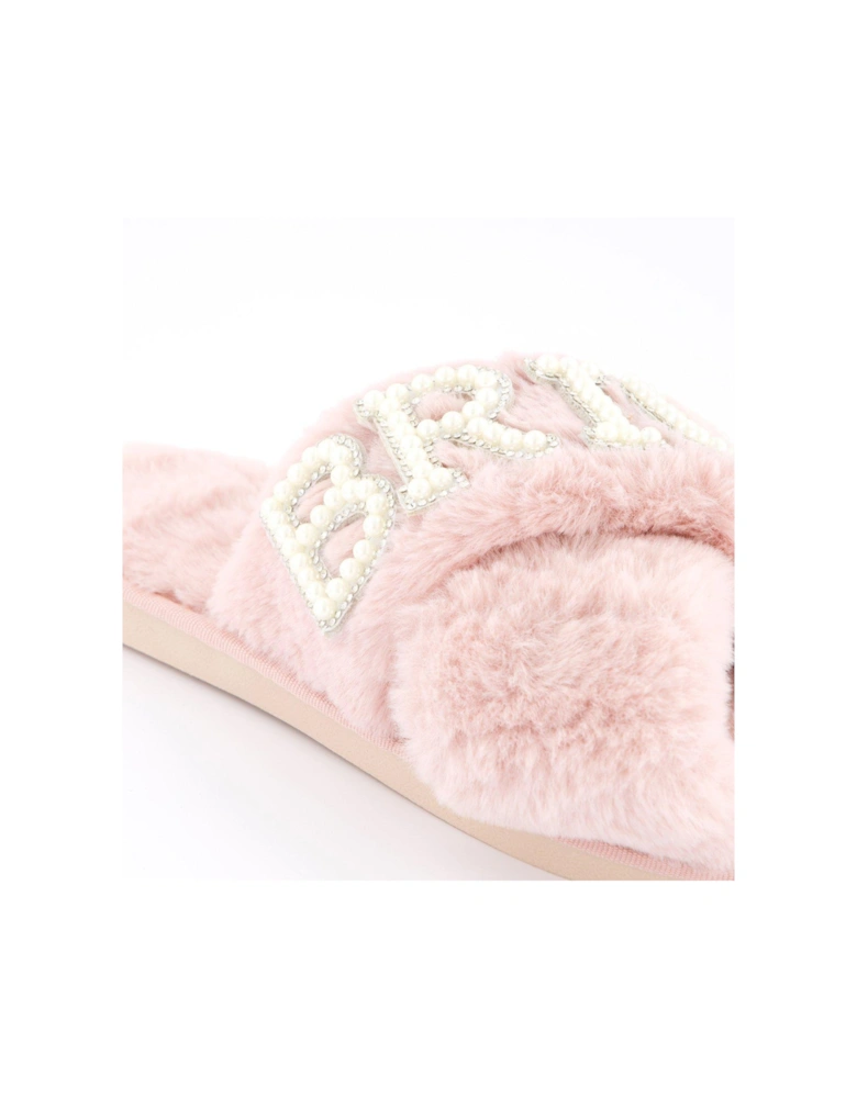 Sasha Be Mine Bridesquad Slippers - Light Pink