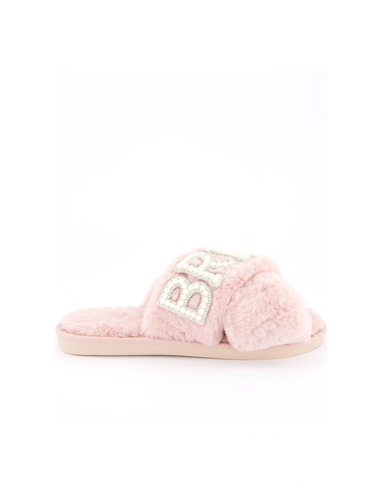 Sasha Be Mine Bridesquad Slippers - Light Pink