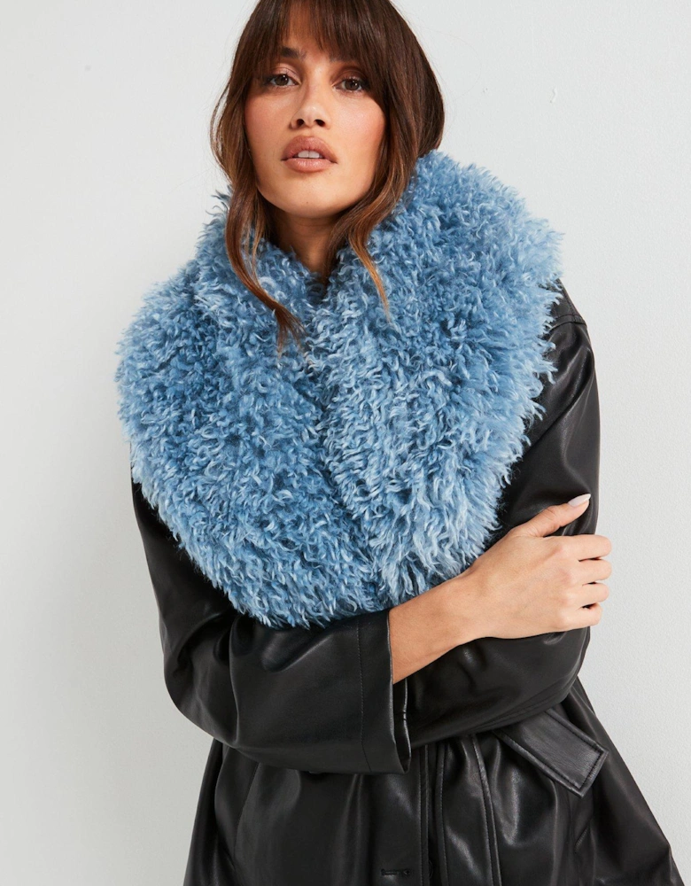 Agatha Coat And Blue Faux Fur Coat - Black