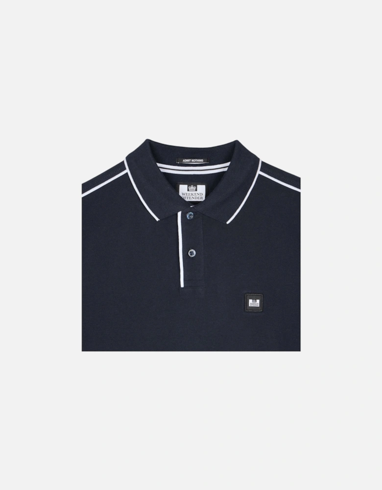 Mens Astola Polo Shirts Short Sleeve Casual Golf Polo Tee Navy